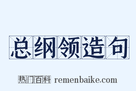 总纲领造句是什么意思的图片